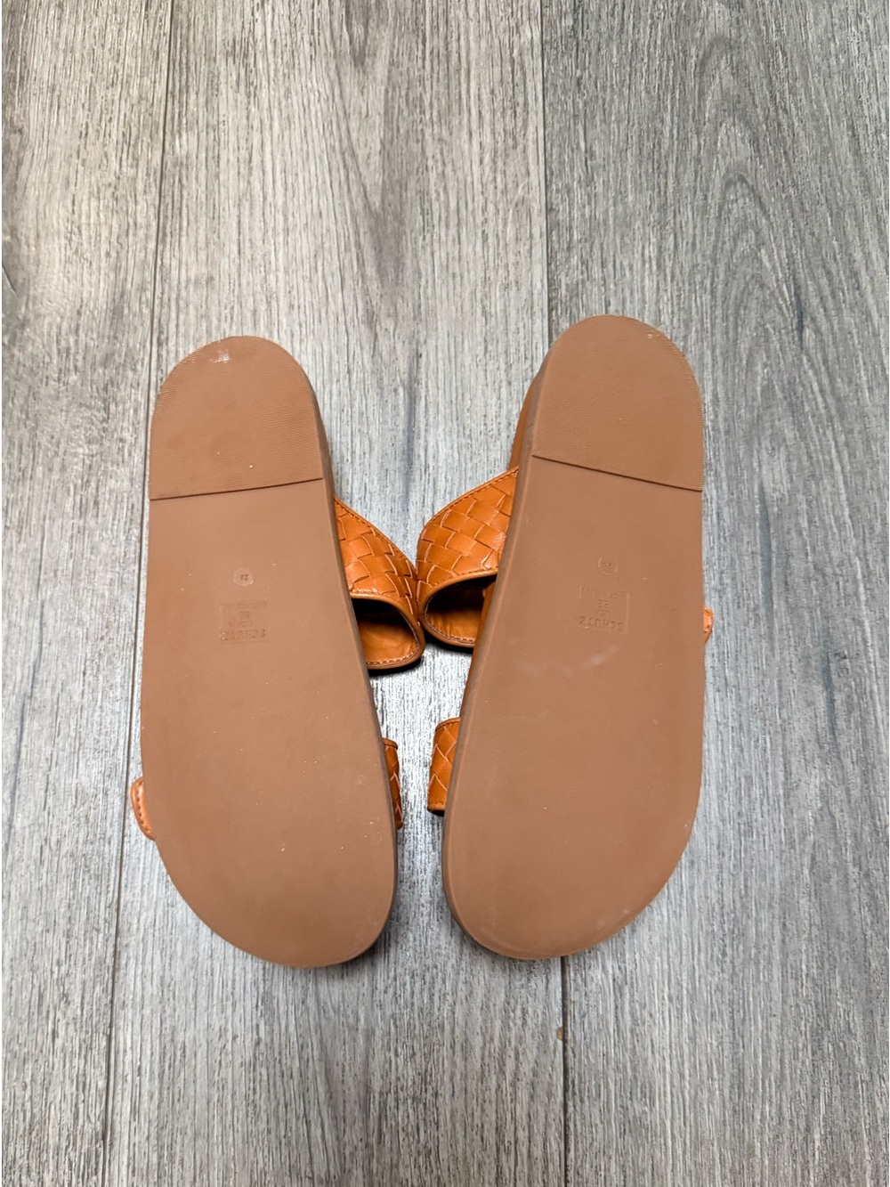 Schutz Enola Buckle Woven Honey Peach Sporty Sandal in Cuoio Brown - Picture 8 of 9